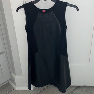 Pleather Dress - Size Kids 12 (Black)